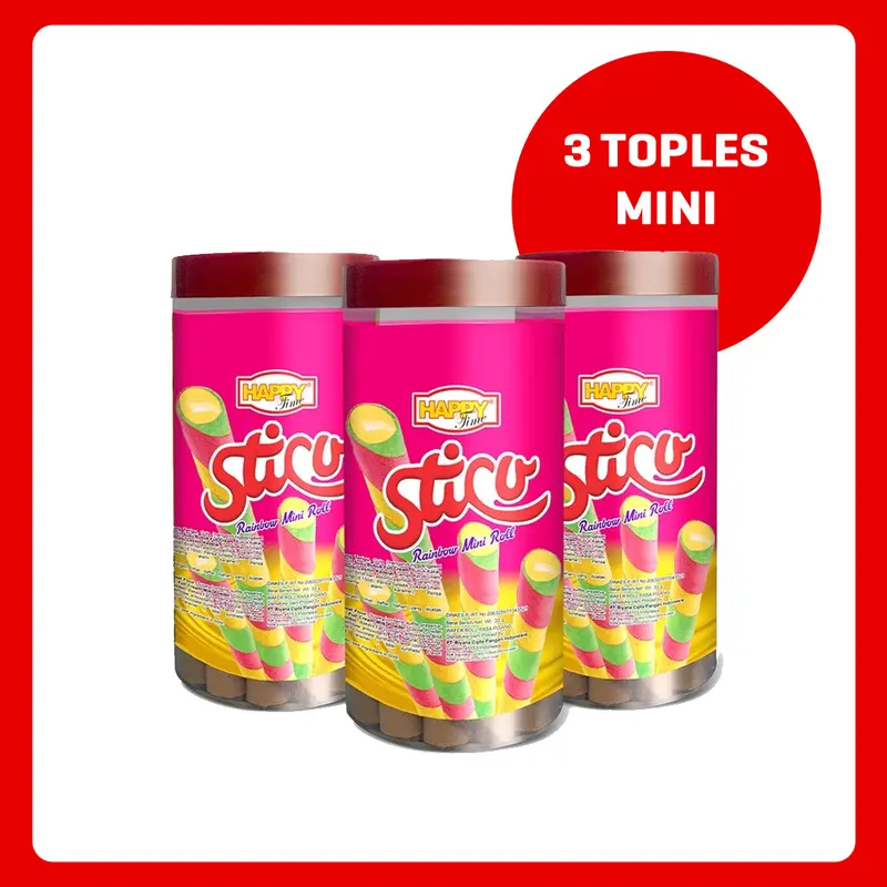 Happy Time Astor Sticu Mini Wafer Roll Rainbow - 3 Toples Mini 0