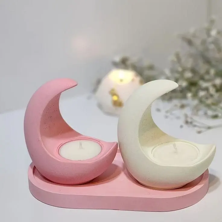 Candle Holder Bulan Sabit /Wadah Lilin/ Souvenir