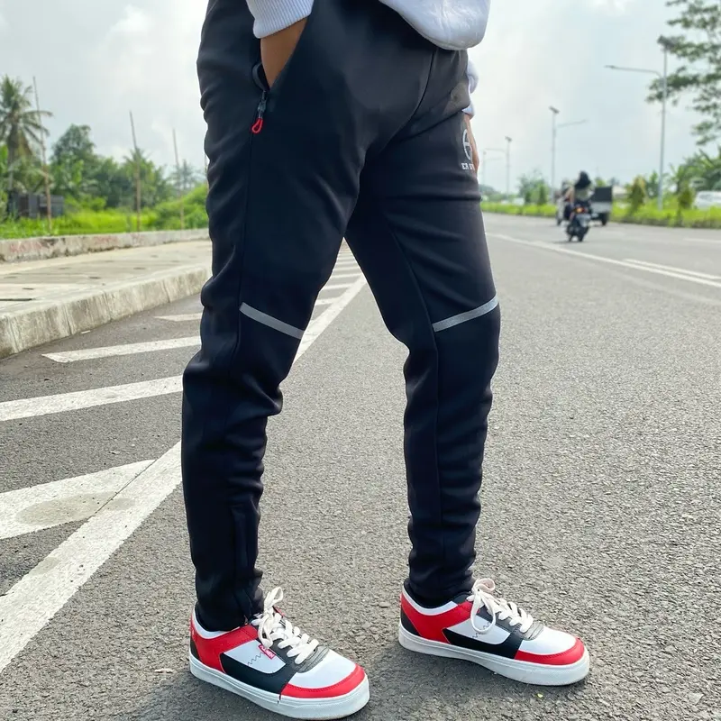 Celana training pria panjang gym running jogging yoga bahan elastis dan tebal Sport  Olahraga 4