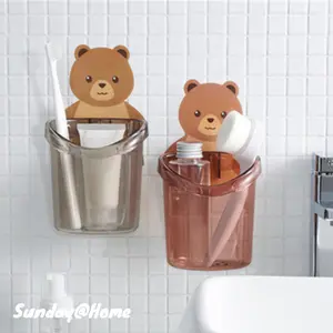 GANTUNGAN GELAS TEMPEL |TEMPAT SIKAT GIGI BULET | GAMBAR BERUANG DISPENSER SIKAT GIGI RAK SIKAT GIGI