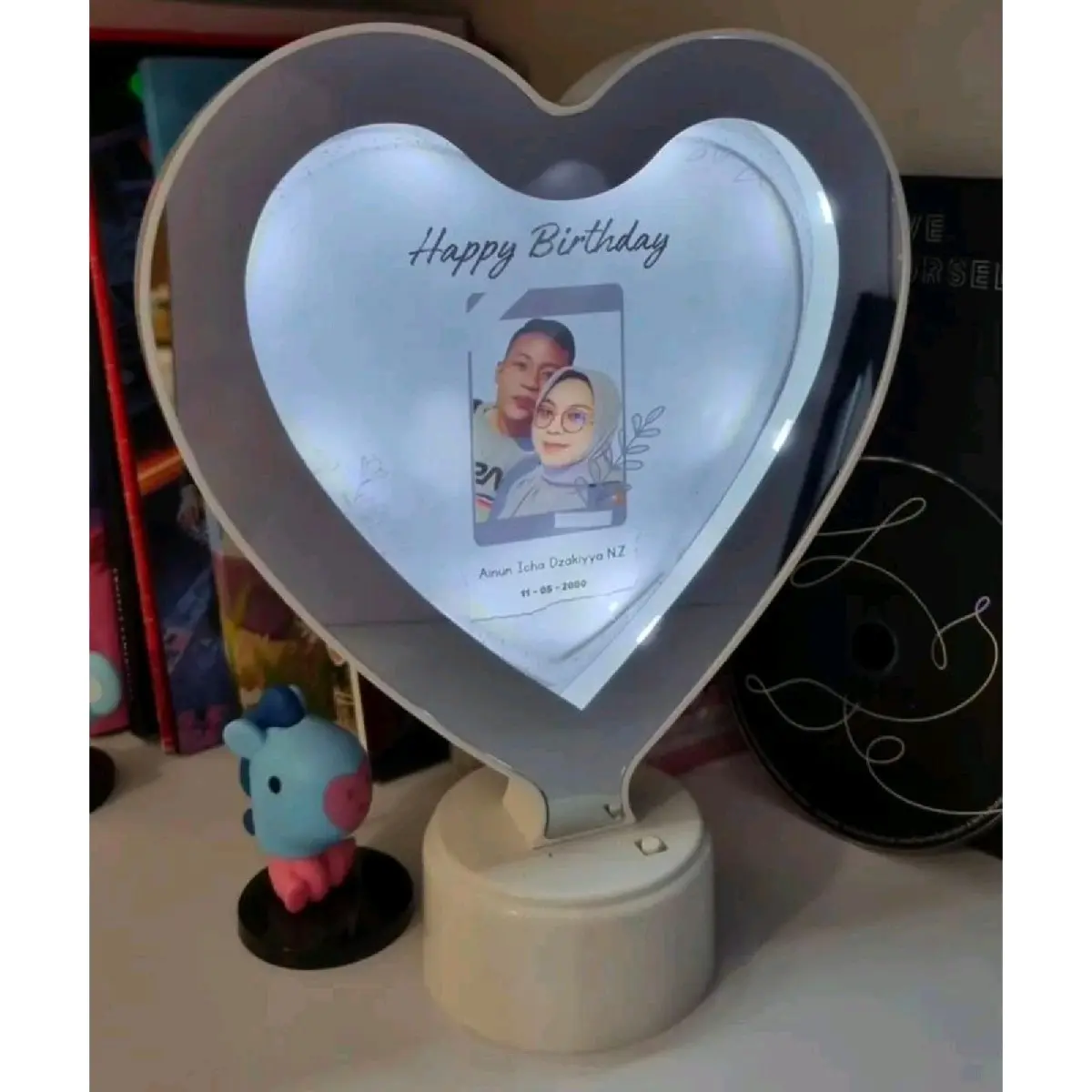 PROSES SEHARI JADI jam Cermin mirror kaca magic ajaib frame foto lampu LED hadiah kado gift hampers custom ultah anniversary wisuda wedding kado valentine natal unik mewah lucu bentuk love