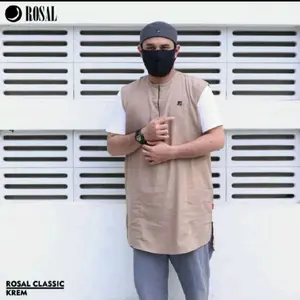 Rosal Classic Baju Rompi Sholat Pria Dewasa Katun Nyaman dan Stylish