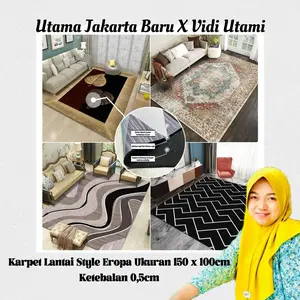 [UJB X Vidi Utami] Karpet Style Eropa Uk 150x100cm/Karpet Turkey Bermotif (R1-R50)