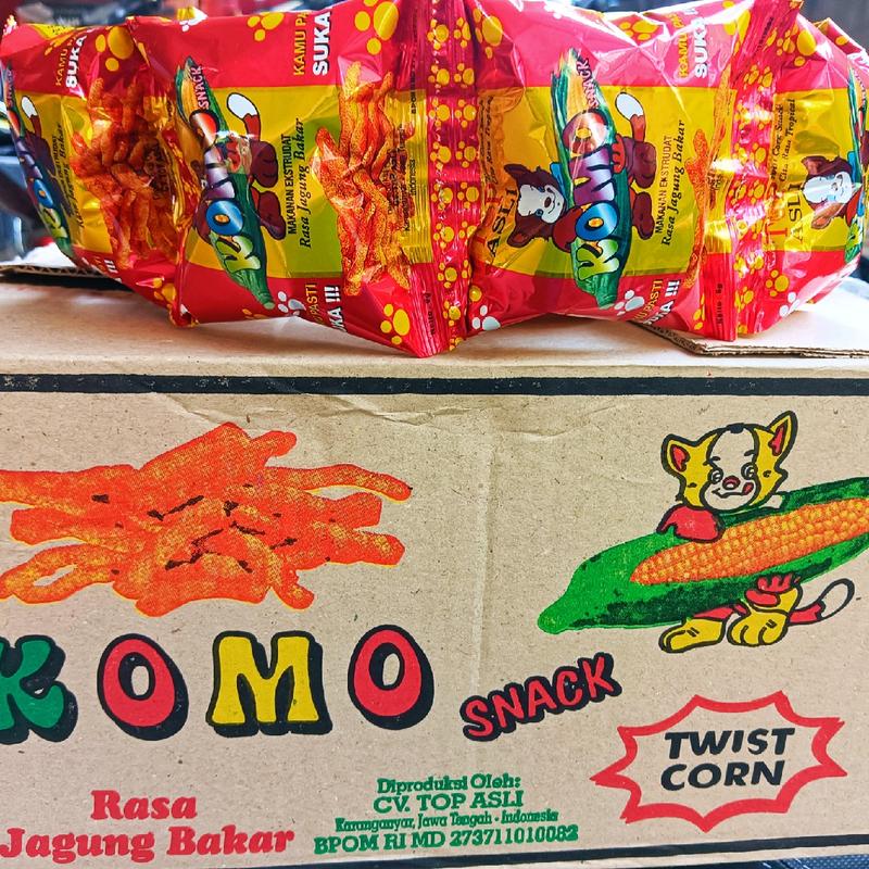 Snack Chiki Komo Berhadiah Uang Jika Beruntung | Jajanan Snack Ciki Jadul | Snack Ciki Rasa jagung Panggang Berhadiah Isi 40 pcs Perkarton 3