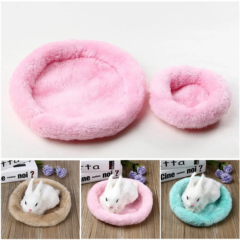 Cute Rabbit Guinea Pig Mat Small Animal Bed Fleece Cuddle House Suitable for Hamsters Guinea Pigs and Small Animals