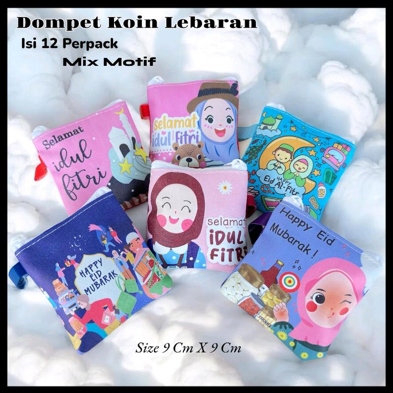Dompet Koin Lebaran Mix Motif CCI Printing Tebal Dapat 12 pcs - Wanita 0