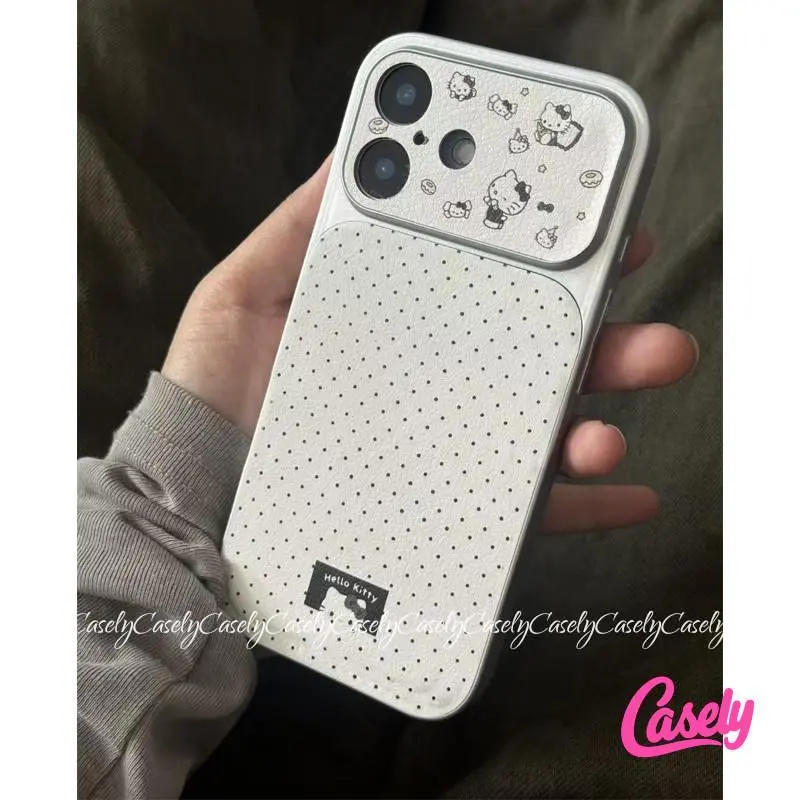 Áp dụng cho IPhone 13 17 12 16 15 14 11 Pro Max 14 16 15 Plus XR X XS Max Ốp điện thoại hình mèo con chấm bi dễ thương