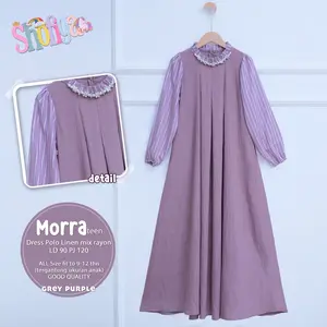 Dres Anak Teen Terlaris  8-13 Tahun Bahan Cotton Twill Linen Super Dingin