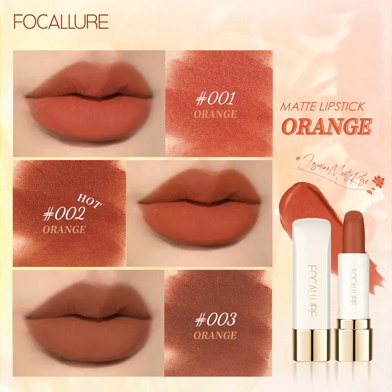 [Official] FOCALLURE Matte Lipstick-Tahan air Lipstik Krem #JasmineMeetsRose 2