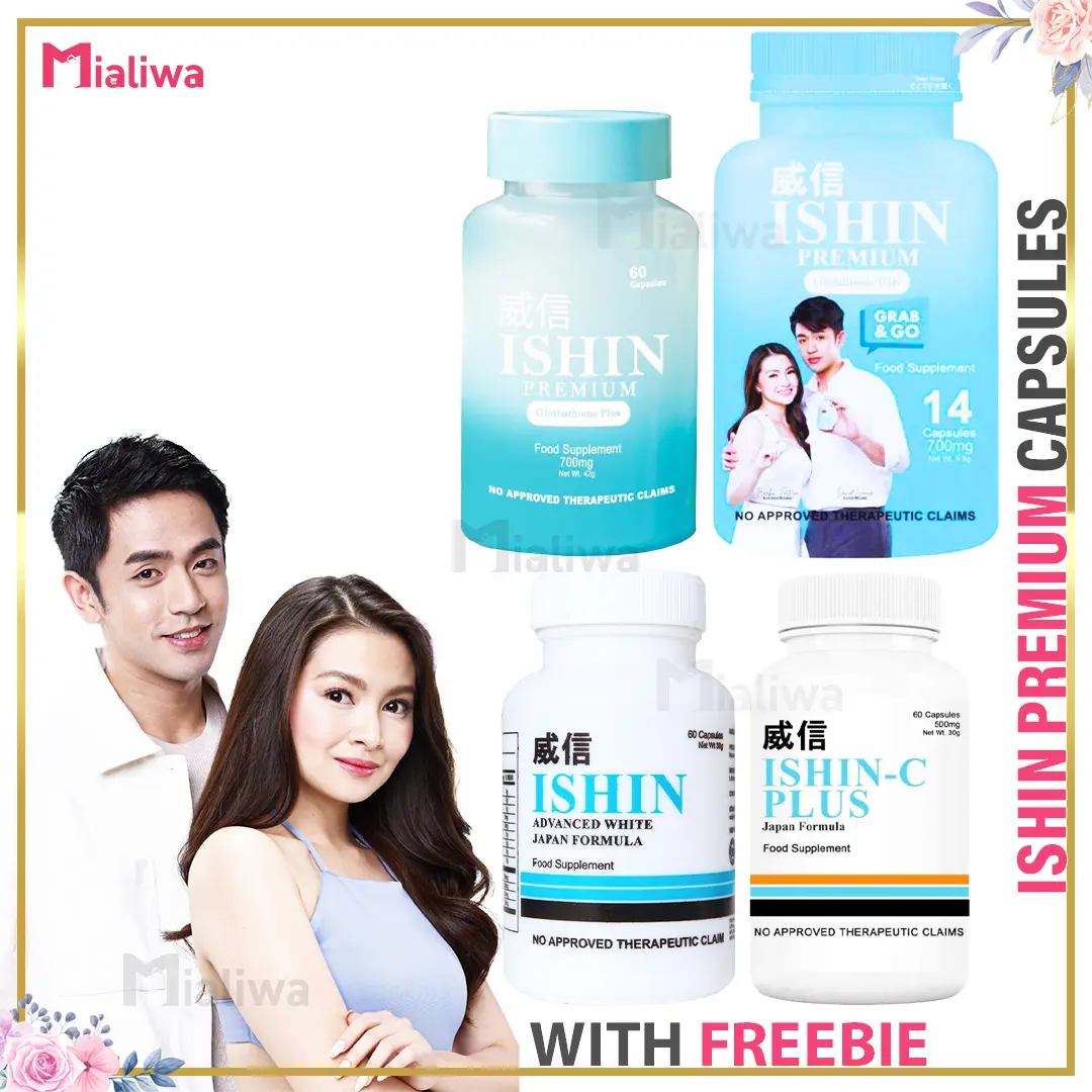 Ishin Japan Formula Advanced White Premium Glutathione Ishin-C Plus Curves  Capsules Natural Food Supplement Collagen