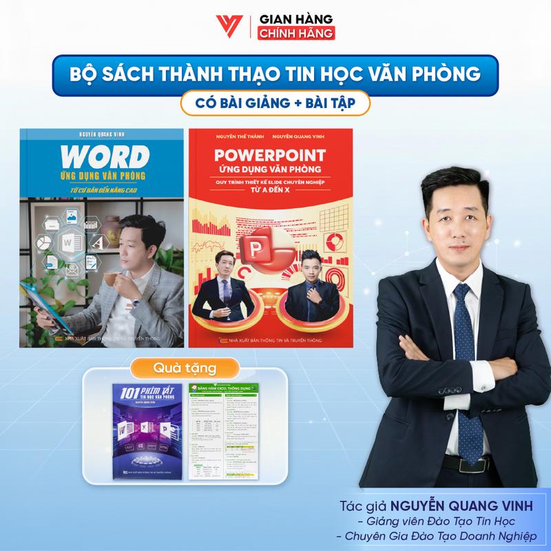 Combo 2 Sách Tin Học Word Và PowerPoint Ứng Dụng Văn Phòng