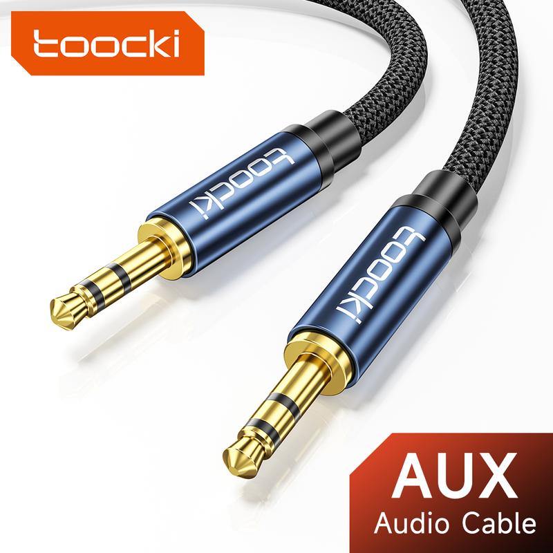 Cáp HIFI Giắc Cắm Aux, Toocki, 3.5Mm, Cáp Âm Thanh Đực Sang Đực, Cáp Mở Rộng, Hỗ Trợ Micro Và Âm Thanh, Chống Nhiễu, Thích Hợp Cho Điện Thoại / Tai Nghe / Loa, Dây Aux Dây Dây Máy Tính, Thích Hợp Cho Tai Nghe PC, Phụ Kiện