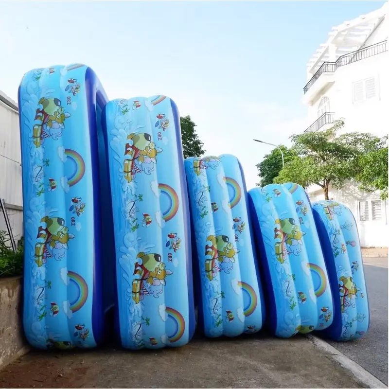 ￼Hồ bơi cho bé 3 tầng loại 3M, 2M6, 2m1 và 1m8,1M5 ... Bể bơi 3 tầng, đáy 2 lớp, chống trượt, An toàn