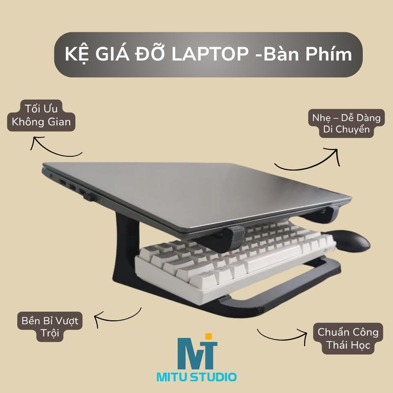 Giá Đỡ Laptop Aesthetic Support Cho MacBook & iPad - Kệ Để Bàn Phím Tản Nhiệt Hiệu Quả