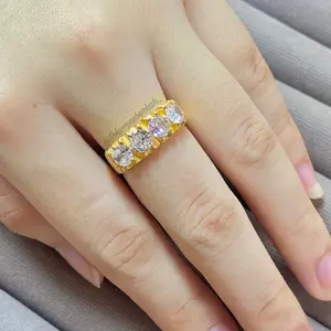 Cincin letring mata 4 dan mata 3 lapis emas 24k (100ml)