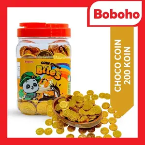 Boboho Coklat Coin Isi 200 pcs Chocolate Toples Manis