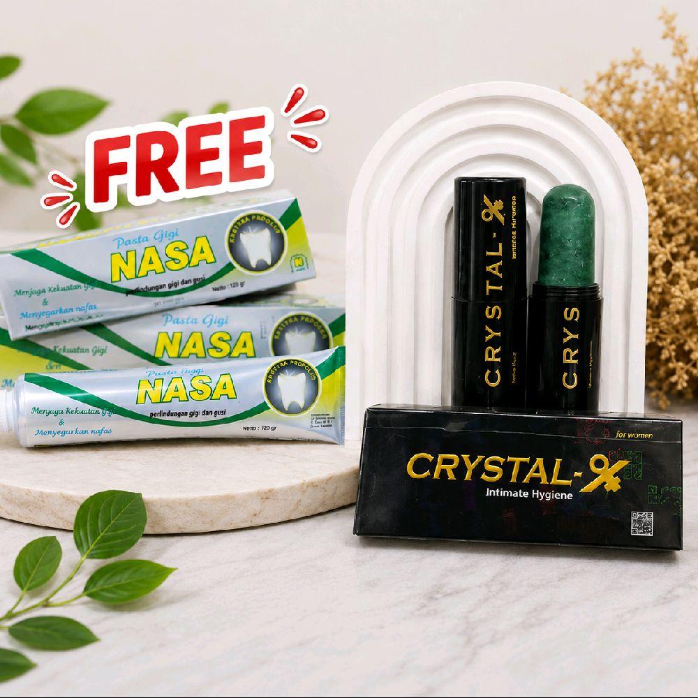 Crystal-X NASA Original - Paket Lengkap dengan Crystal-X Intimate Hygiene free Pasta Gigi NASA untuk Kebersihan Pribadi