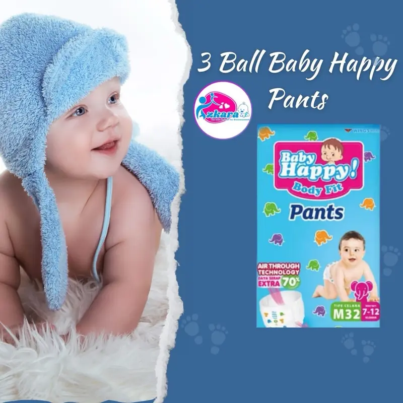 2&3 Ball Baby Happy Pants All Size Diapers  Popok bayi 2
