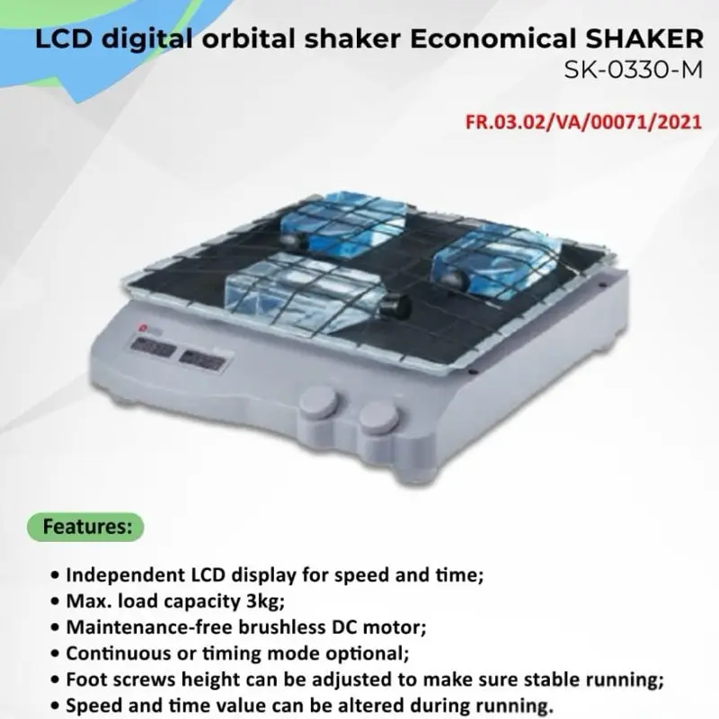 Orbital Shaker SK 0330 M / LCD Digital Orbital Shaker Economical / Shaker Ekonomi Murah