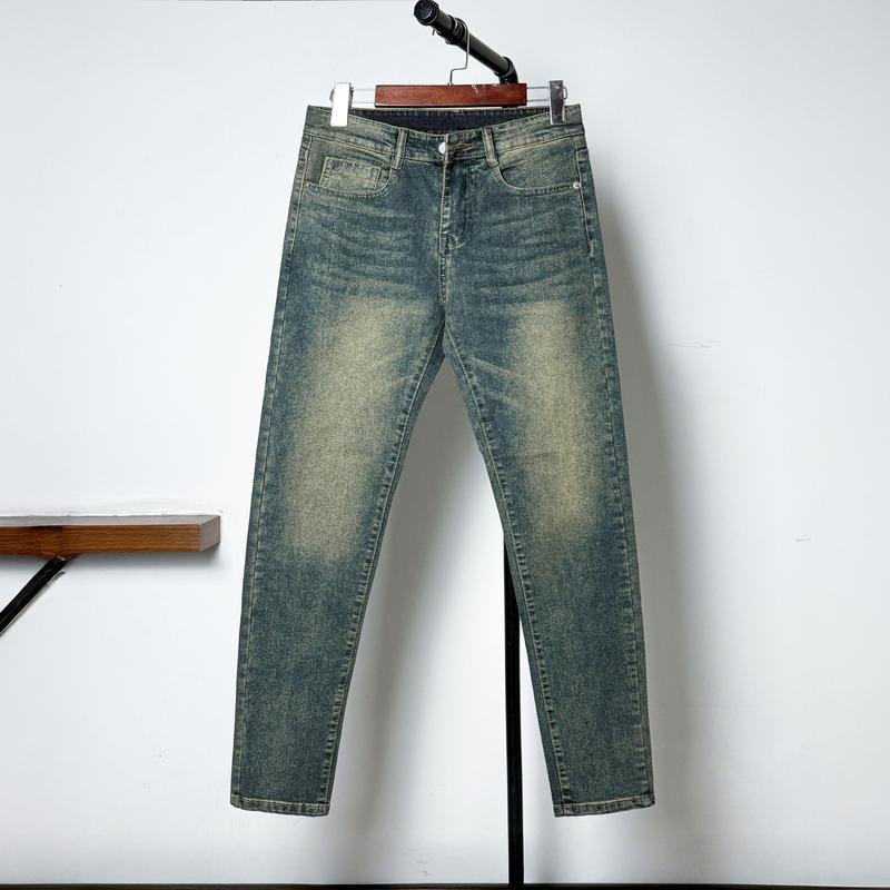  Quần jean nam xanh denim rêu bụi form skinny QJN599 Menswear Pants 