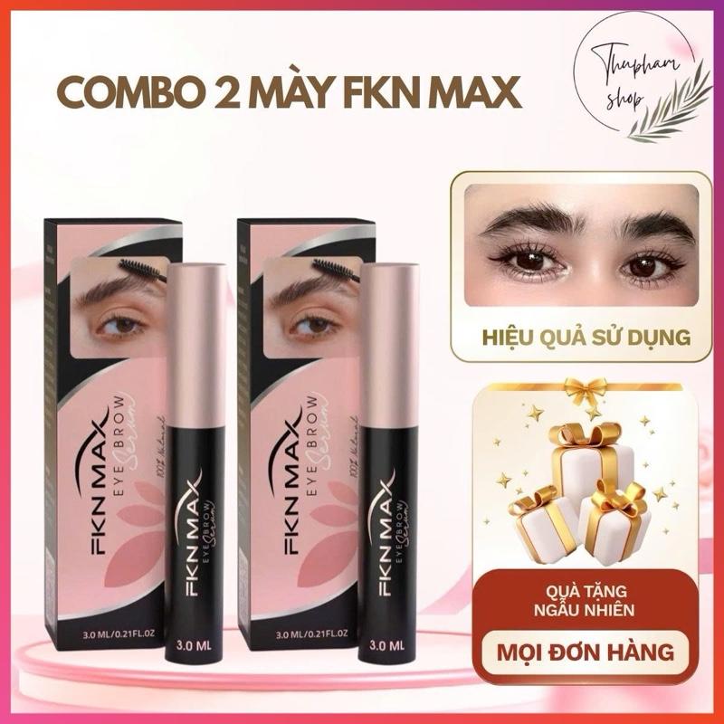 2 dưỡng mày FKN MAX nuôi dưỡng mày dày đen chắc khỏe dạng serum tặng nạ đắp mặt kèm chải mày Mỹ Phẩm Cosmetic Nữ