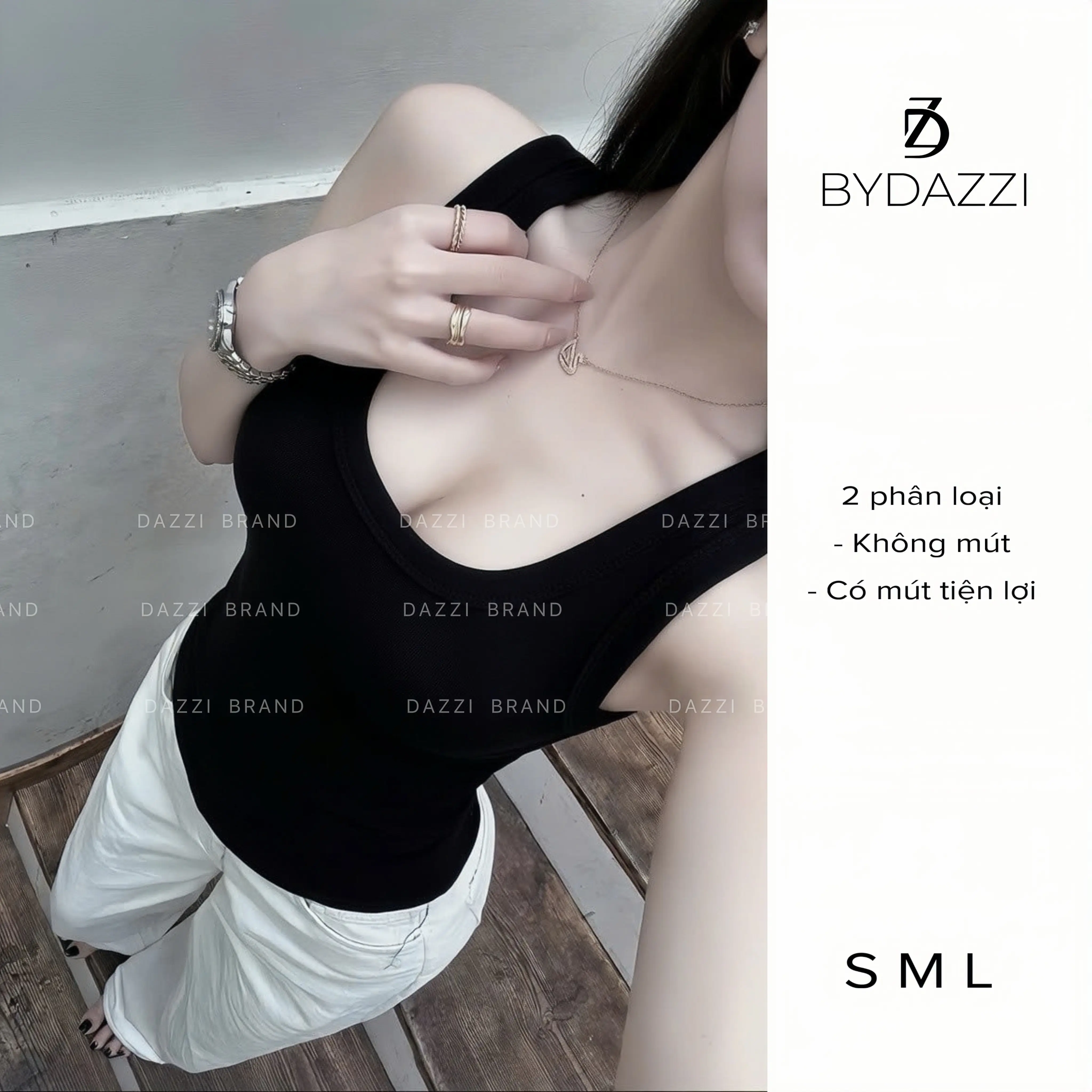 [KÈM MÚT/KO MÚT] Áo ba lỗ nữ basic ôm dáng, áo 3 lỗ chất thun cotton mịn tôn dáng DAZZI Women A072 | BigBuy360 - bigbuy360.vn