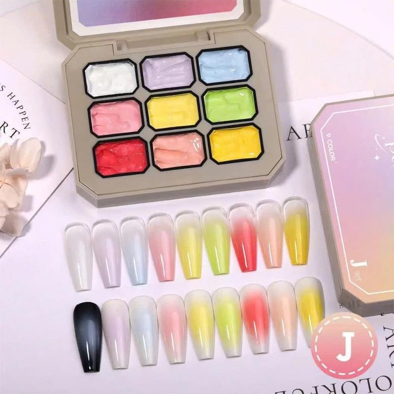  Sét 9 màu gel dặm ombre HUAXi hàng chính hãng - chất mịn mướt không vón cục Nail MiChi 