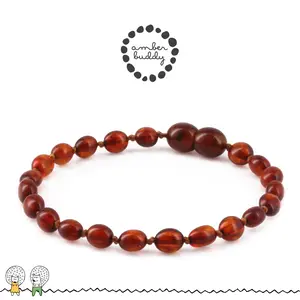 Amber Buddy | XO54C Gelang Amber Dewasa Cognac Glossy - 18cm