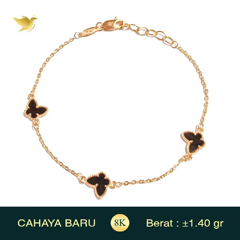 Gelang Butterfly Triangle 8K Cahaya Baru