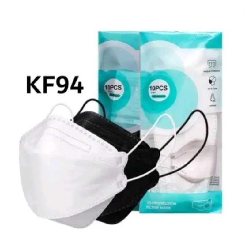 MASKER KF ISI 10 PCS (MERK DIKIRIM RANDOM) Hitam/Putih 1
