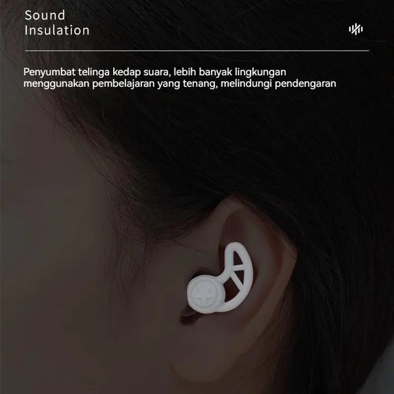 Penyumbat Telinga 3 Layers Earplug Peredam Suara Silicone / Earplugs Noise Reduction / Penutup Telinga Ear Plug Noise Reduction 2 Layer / Ear Plug Penyumbat Telinga Anti Bising / Penutup Telinga Kedap Suara Ampuh Berkualitas / Penyumbat Telinga Kuping 4