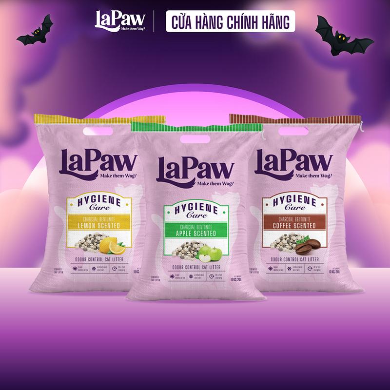 LaPaw ( Mua 2 trợ ship)  Cát cho mèo vón cục tốt than hoạt tính đất sét 20L/ 10KG