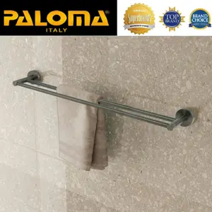 PALOMA BAP 2103GM Gantungan Handuk Rak Cantolan Handuk Kamar Mandi  Dinding Wall Kuningan Brass Material Stainless SUS 304 Gunmetal Abu Abu Grey