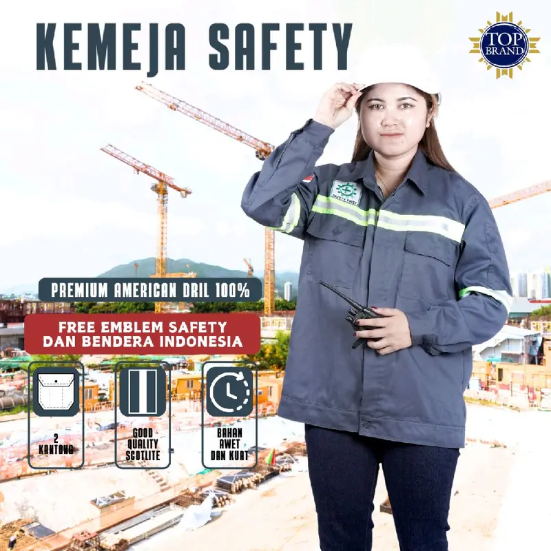 Wearpack Safety Atasan Kerja Lapangan Lengan Panjang 3