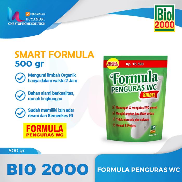 Gambar FORMULA SMART BIO 2000 PENGURAS WC SEPTIC TANK MAMPET OBAT MAMPET ANTI SUMBAT BIO2000 SMART 1 KG READY STOK dari Lucyandri Official Kab. Tangerang Tokopedia