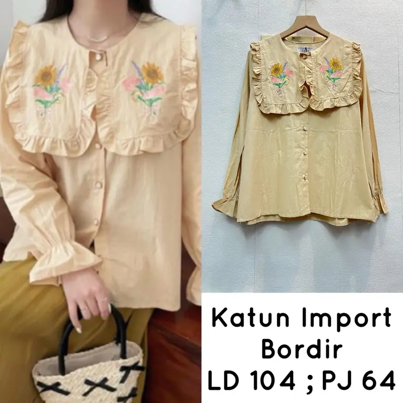 Atasan wanita Import BKK katun bordir 2