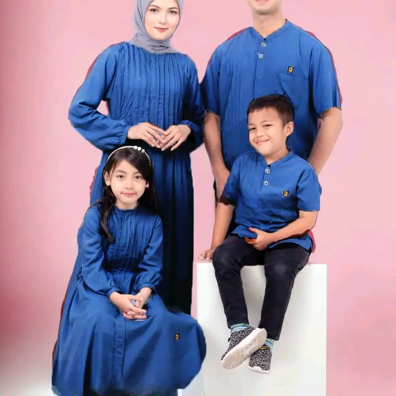 sarimbit baju muslim 2024 terbaru / baju muslim set family keluarga Toyobo Setelan Gamis 6
