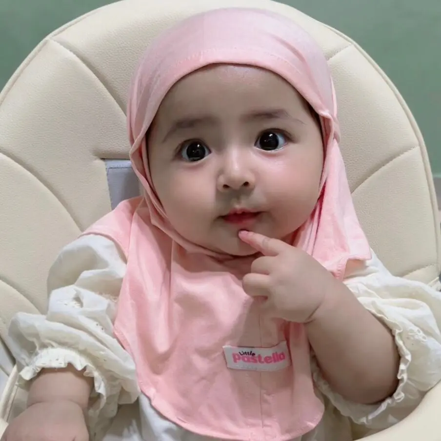 Little Pastella - Aisyah Hijab Newborn | Hijab Bergo Bayi Baru Lahir | Hijab Bayi 0-6 bulan bahan rayon