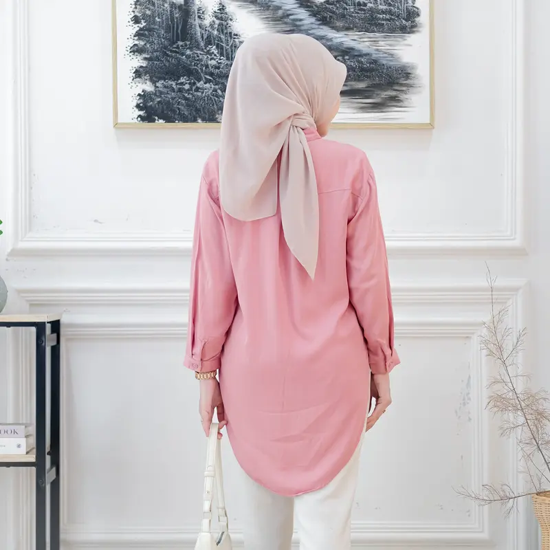 Talita Simple Blouse Atasan Wanita Lengan 7/8 Bahan Rayon Twill Ukuran M-XXL LD 120cm 7