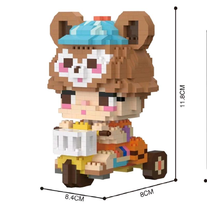 Mizugorou Bricks Stella Gellatony Shellie May Duffy Sepeda Set Hadiah Beranekaragam Mainan 3D Mainan Edukasi Beraneka Warna Mainan Balok Bangunan Mainan Anak Plastik Toys 5