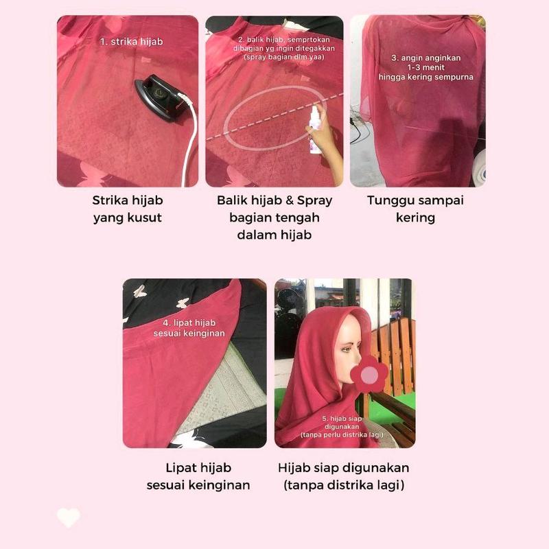 Hijab spray Enes vi Anti Leyot parfum pewangi jilbab kerudung anti lepek 100 Ml 2