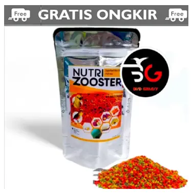 PAKAN BURUNG NUTRI ZOOSTER VOER NUTRI BOOSTER 50 GR | PAKAN HARIAN BURUNG PLECI