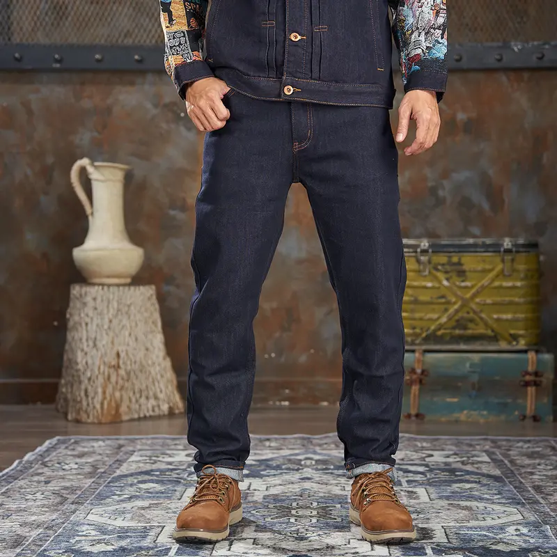 Mã 6686, Quần Jean Nam, Xanh Trơn, Form Slim, Denim Co Giãn 0