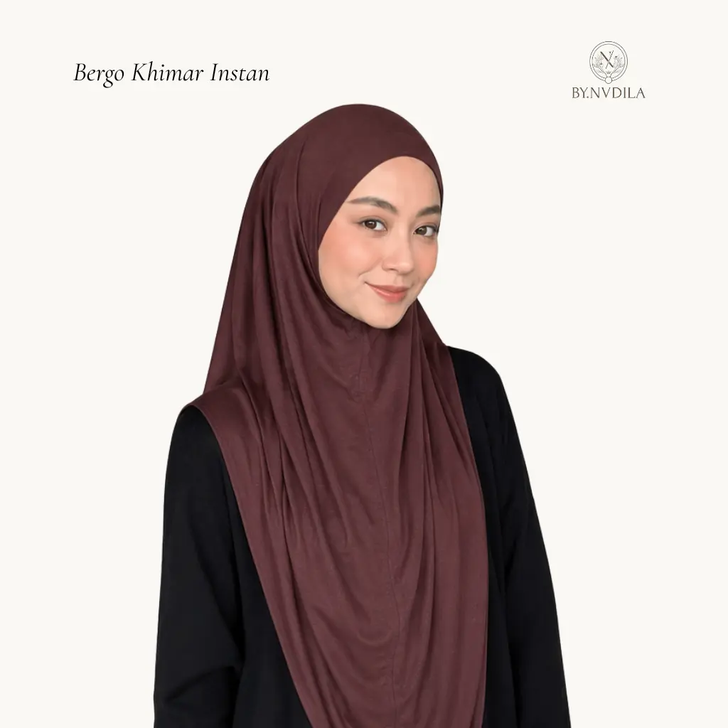 BY.NVDILA - Bergo Khimar Instan Non Pad Kaos Rayon