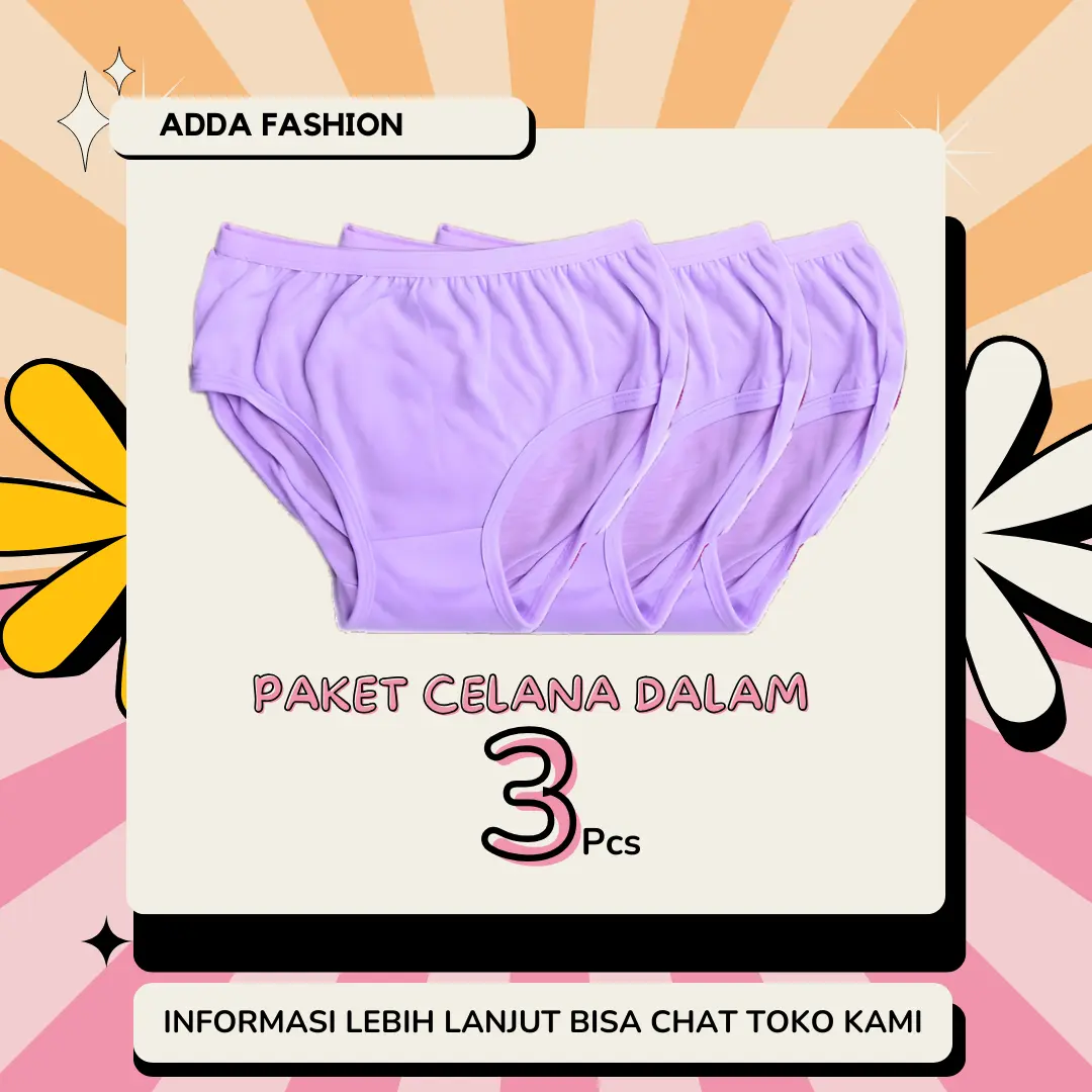 Celana Dalam CD 3pcs GROSIR lembut nyaman ukuran celana dalam Wanita Polos Halus Size M-L-XL-XXL-XXXL Motif Polos Celana Dalam Wanita Premium celana  dalawa  cewek