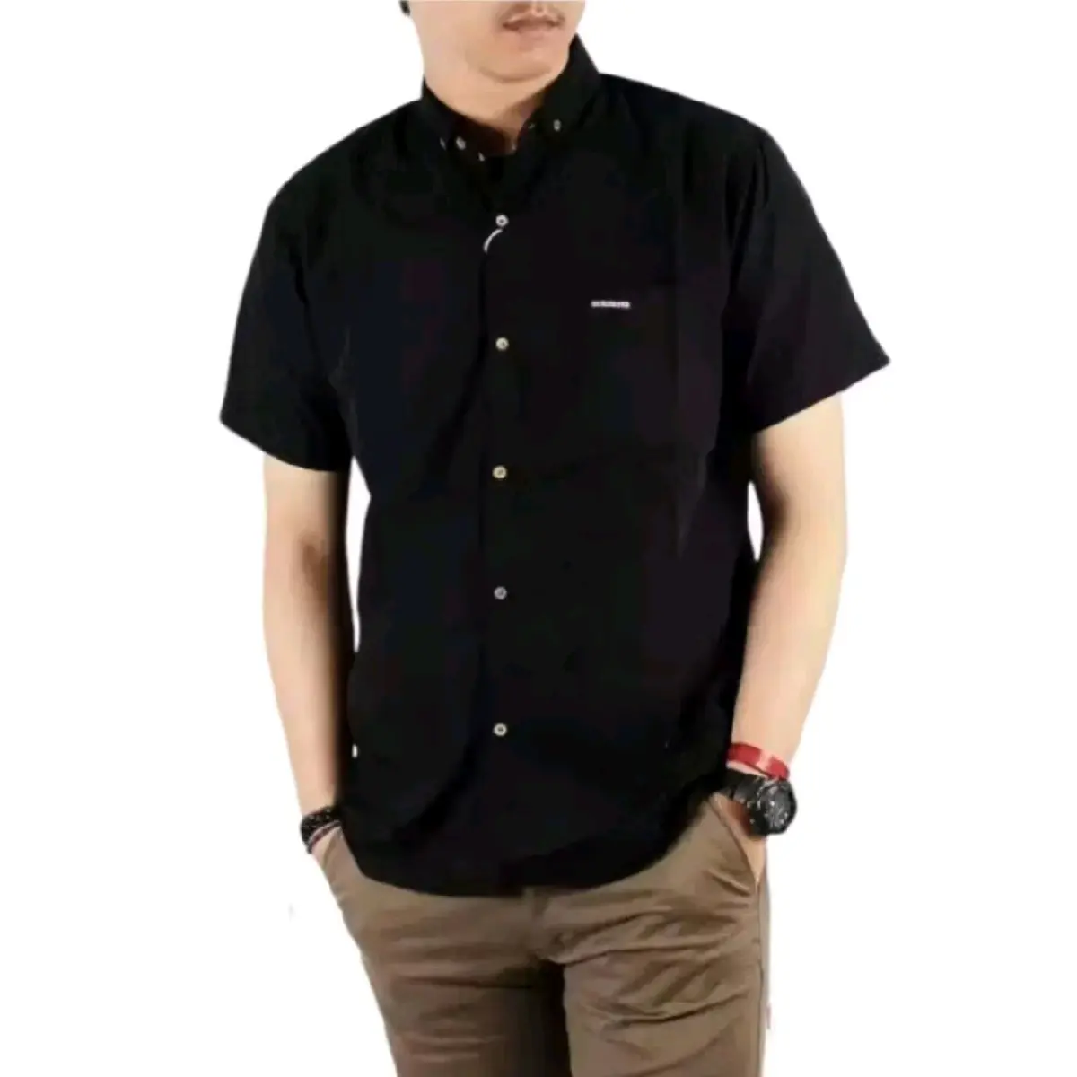 Kemeja Pria Pendek Polos basic cotton reguler fit