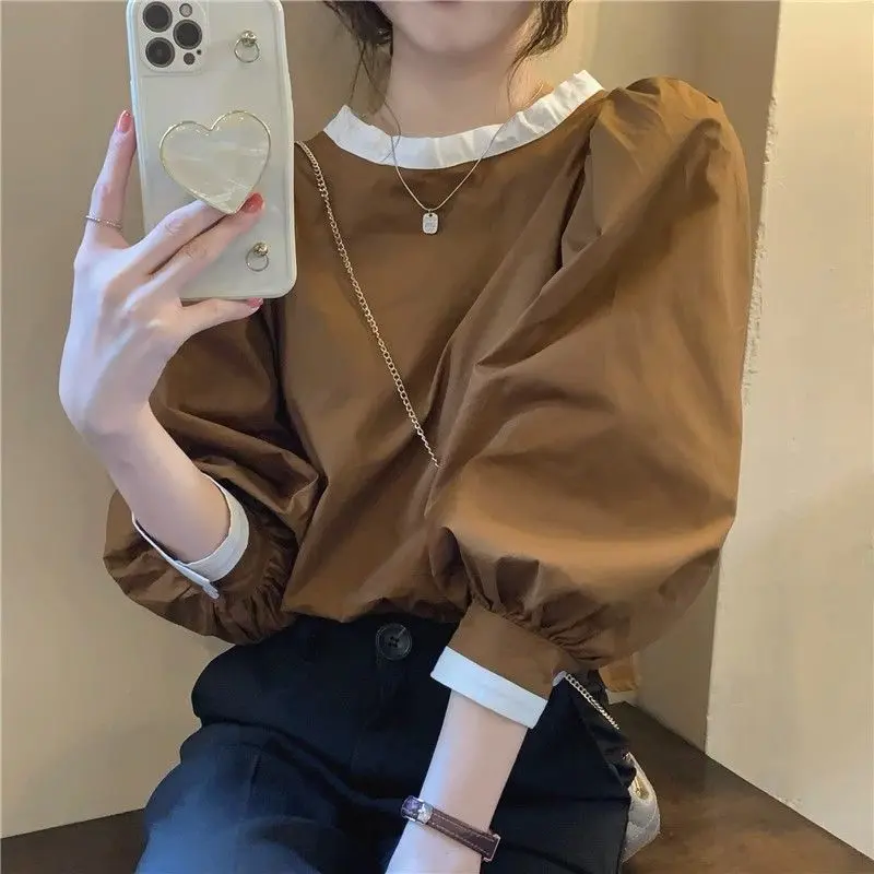 Áo Sơ Mi Tay Phồng Cổ Điển Phong Cách Pháp Quần Áo Nữ Thiết Kế Đẹp Độc Đáo Áo Sơ Mi Phong Cách Nhẹ Nhàng Và Thanh Lịch Mới Mùa Mùa Xuân Và Mùa Thu 2023