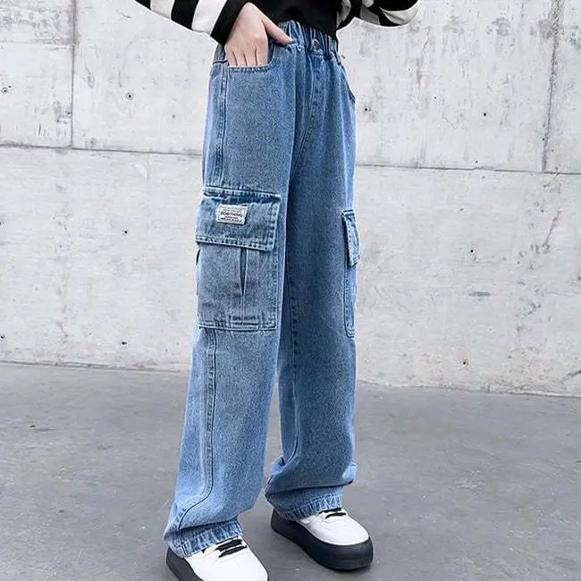 CELANA FASHION ANAK PEREMPUAN CARGO USIA 4-13 TAHUN / KULOT JEANS ANAK VIRAL TERBARU 6