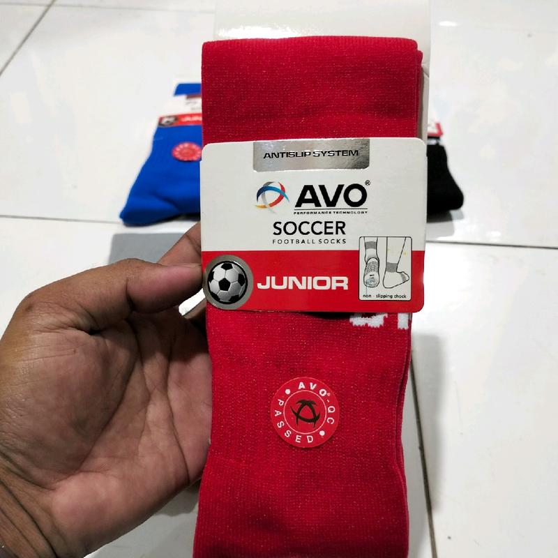 Kaos Kaki Anti Slip Sepak Bola Anak Avo - Pilihan Warna: Hitam, Putih, Merah, Orange, Abu, Biru 3
