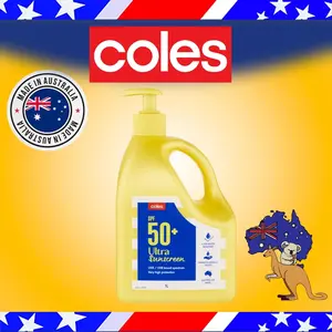 Sunscreen Australia Coles Sunscreen Pump 1L Sunblock Australia Infra red tested Wajah Facial